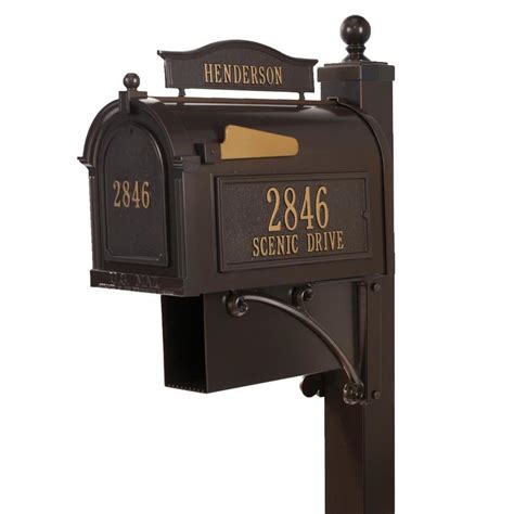 mail box on a metal pole|metal mail boxes from lowe's.